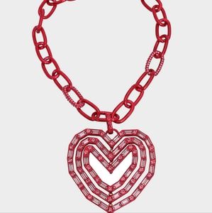 BETSEY JOHNSON LOOK INTO YOUR HEART PENDANT NECKLACE